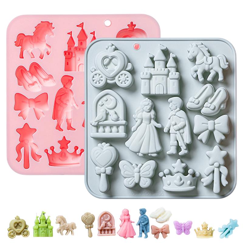 Kitchen Baking Molds - 🌸 12구 프린스, 프린세스 실리콘 몰드