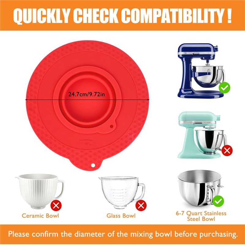 Stand Mixer Bowl - 키친에이드 6-7쿼트 볼리프트 스탠드 믹서용 AD24