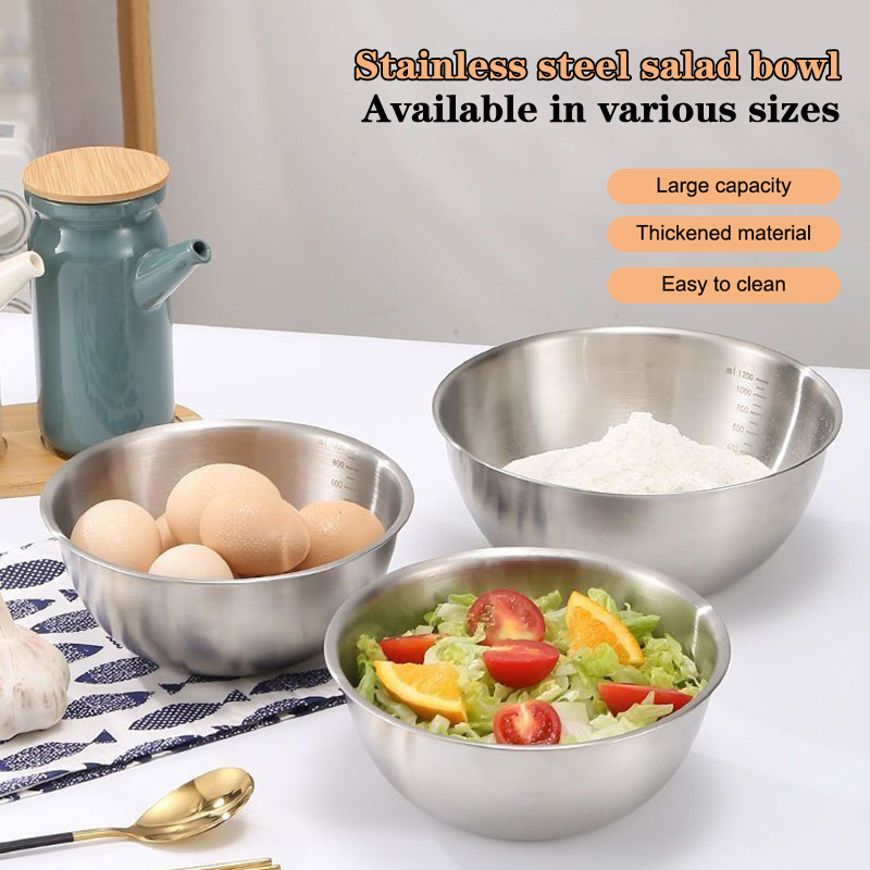 Kitchen Baking Essentials - 1PC 스테인레스 스틸 그릇 세트(요리, 베이킹,