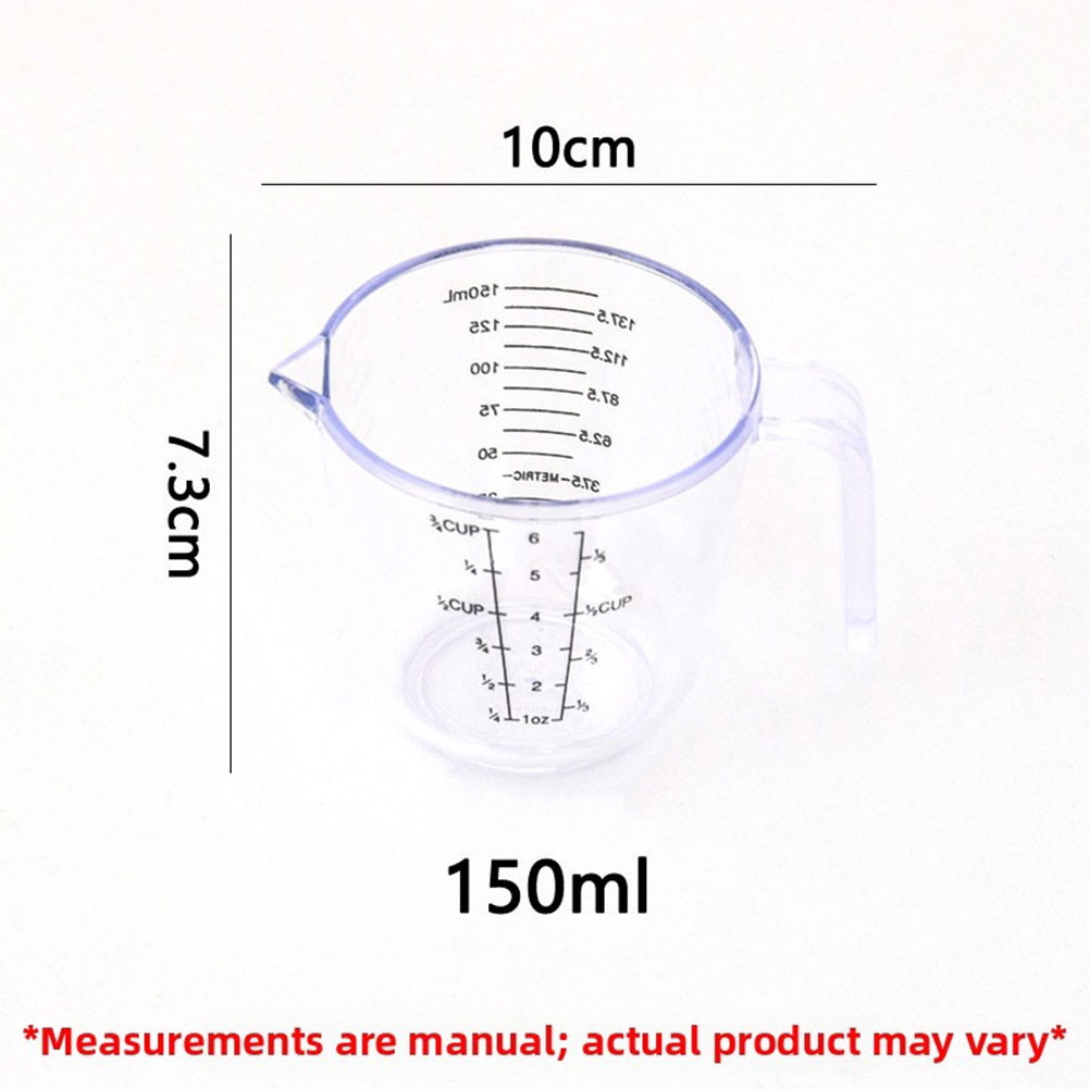Kitchen Baking Scale - 플라스틱 계량컵 세트 150ml 300ml 600ml