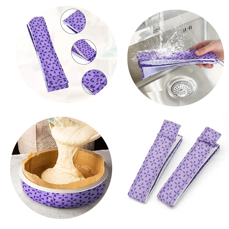 Kitchen Baking Essentials - 케이크 팬용 전문 베이킹 스트립 수분