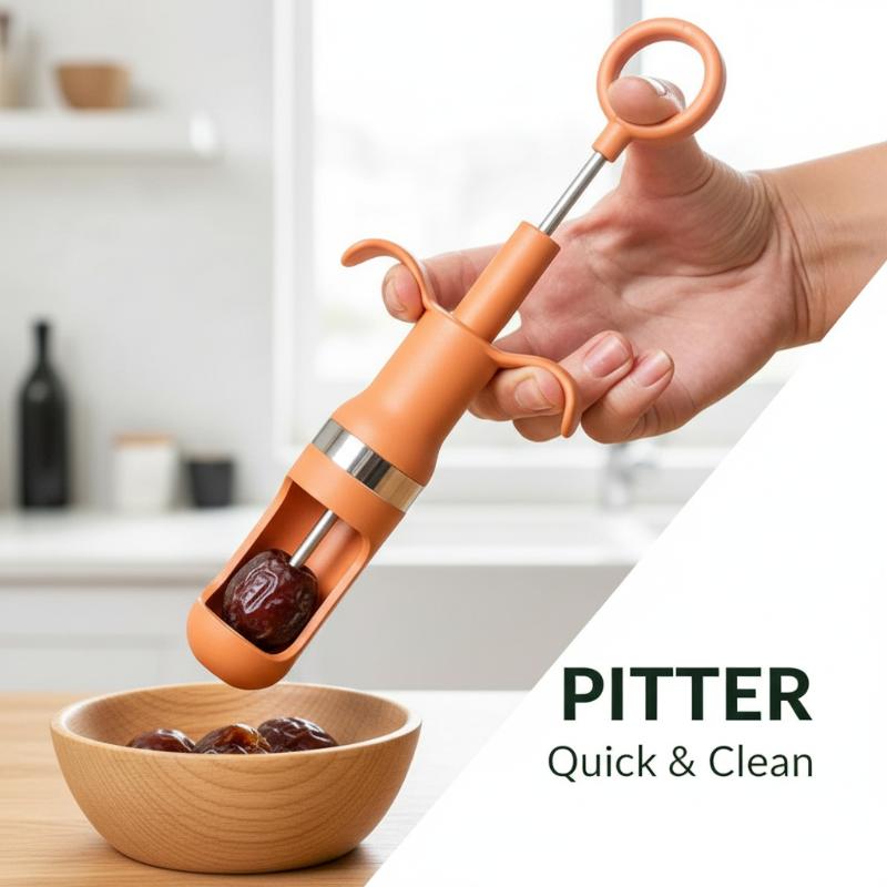 미끄럼 방지 손잡이가 있는 체리 및 붉은 대추 씨 제거 - Kitchen Tools In Baking 리뷰 및 가격