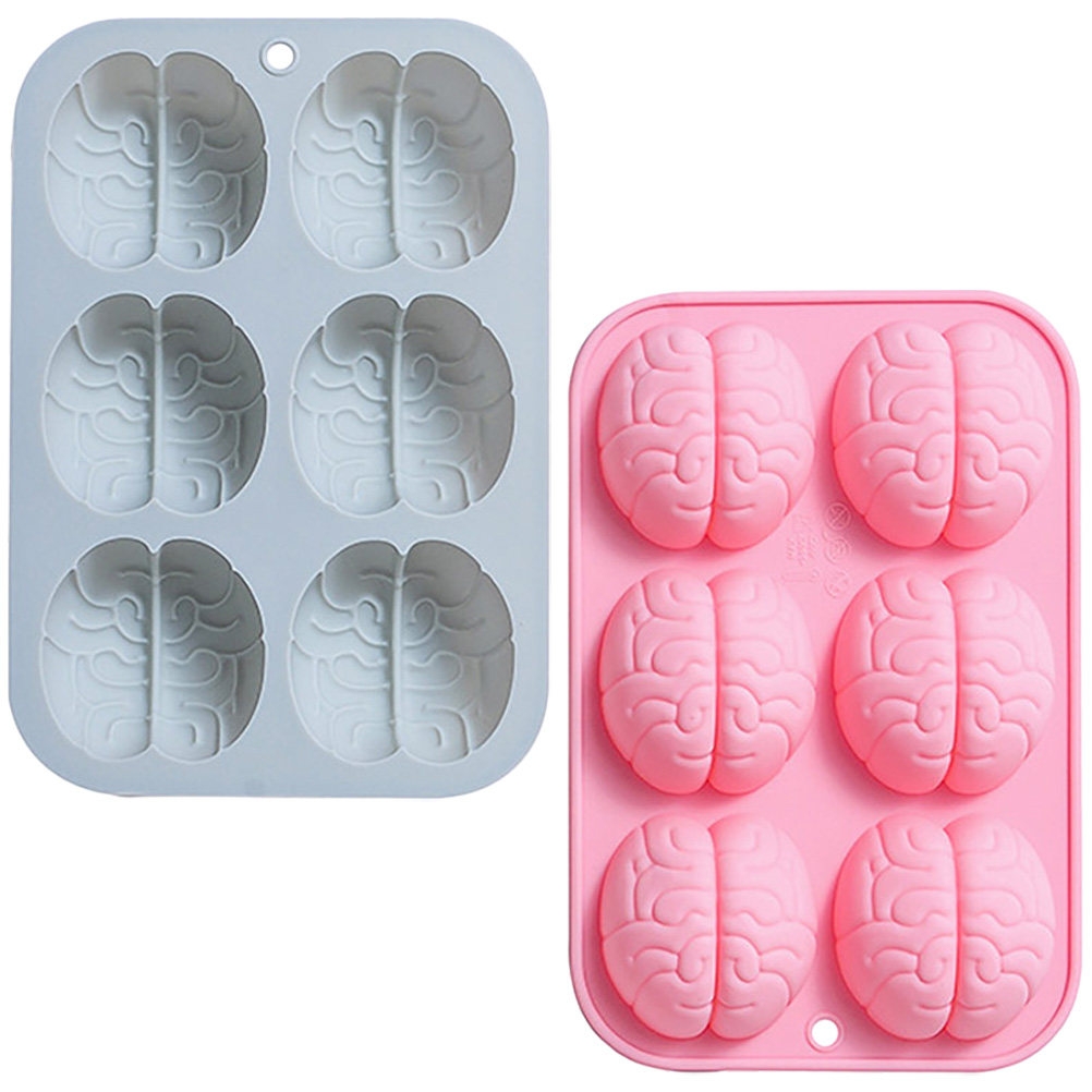 2Pcs 실리콘 브레인 몰드 초콜릿 유연한 캔디 베이킹 - Kitchen Baking Molds 리뷰 및 가격