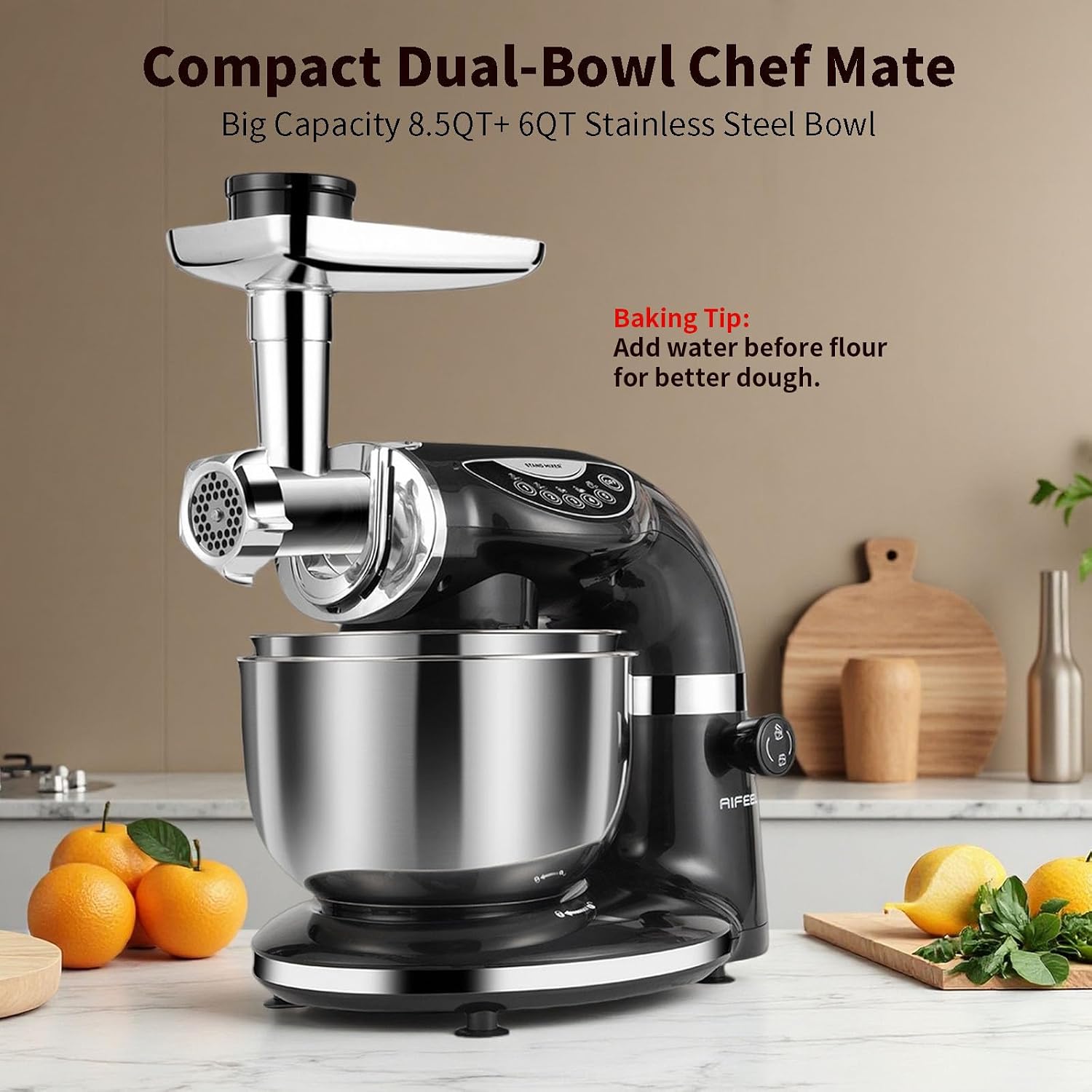 블랙 전기 스탠드 믹서 85QT 6QT 두 개의 스테인 - Stand Mixer Bowl 리뷰 및 가격