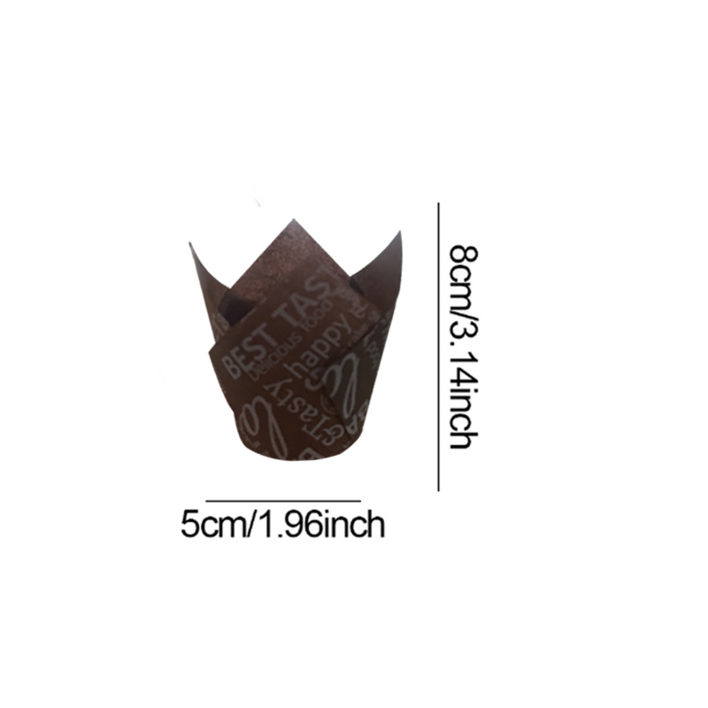 50개/100개 커피 테마 튤립 케이크 종이컵, 내열성 - Kitchen Baking Paper 리뷰 및 가격