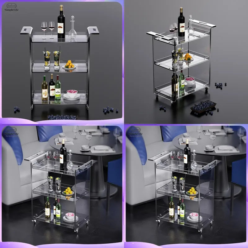 현대적인 3단 주방 카트, 수납 선반과 바퀴 달린 트롤 - Kitchen Baking Cart 리뷰 및 가격