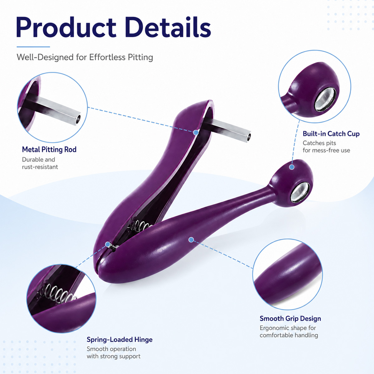 체리 씨 제거기 휴대용 체리 피터 도구 및 올리브 피터 - Kitchen Tools In Baking 리뷰 및 가격