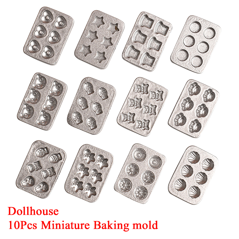 10개 인형 집 미니어처 미니 케이크 베이킹 몰드 주방 - Kitchen Baking Molds 리뷰 및 가격