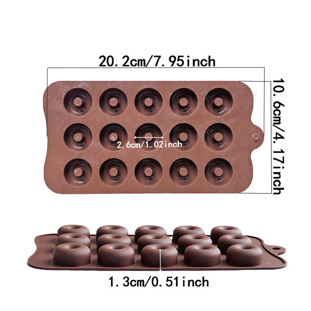 젤리, 초콜릿, 사탕용 15홀 도넛 모양 DIY 논스틱 - Kitchen Baking Molds 리뷰 및 가격
