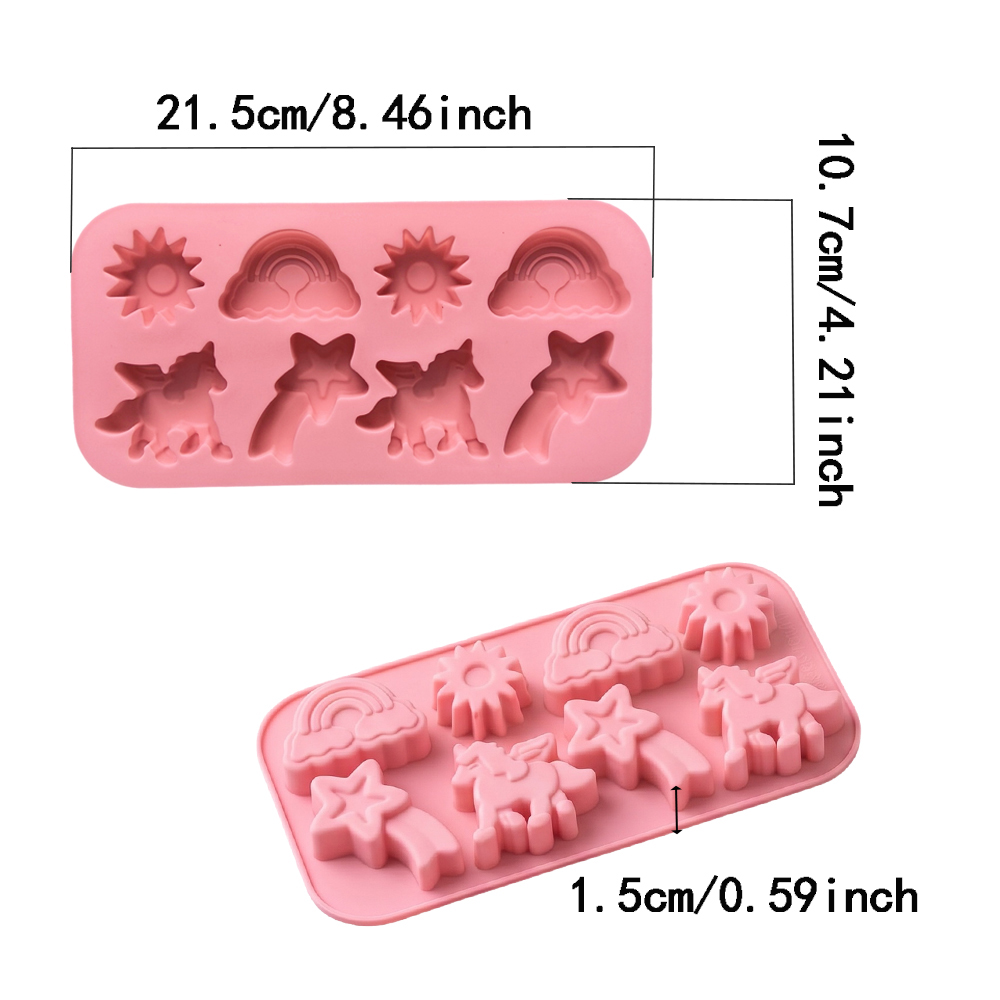 1개 8구 실리콘 캔디 몰드, 케이크 장식 도구, 만화 - Kitchen Baking Molds 리뷰 및 가격